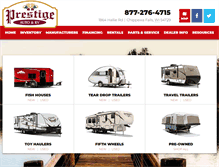 Tablet Screenshot of prestigervauto.com